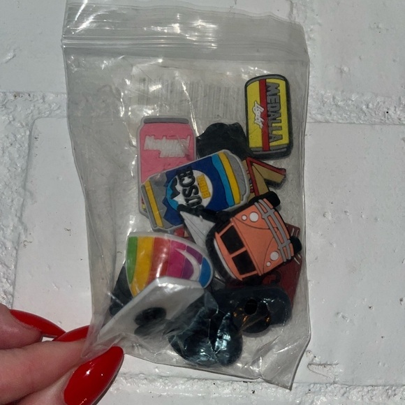 LOT of 15 CROC’s Colorful Shoe Charms Set Drinks Camping Lisa Frank Heart Jordan - Picture 3 of 5